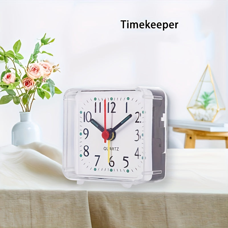 TimeSquare – Minimalistische Witte Wekker voor Bureau & Slaapkamer