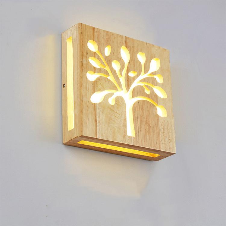 NatureShine – Sfeervolle LED Wandlamp in Hout