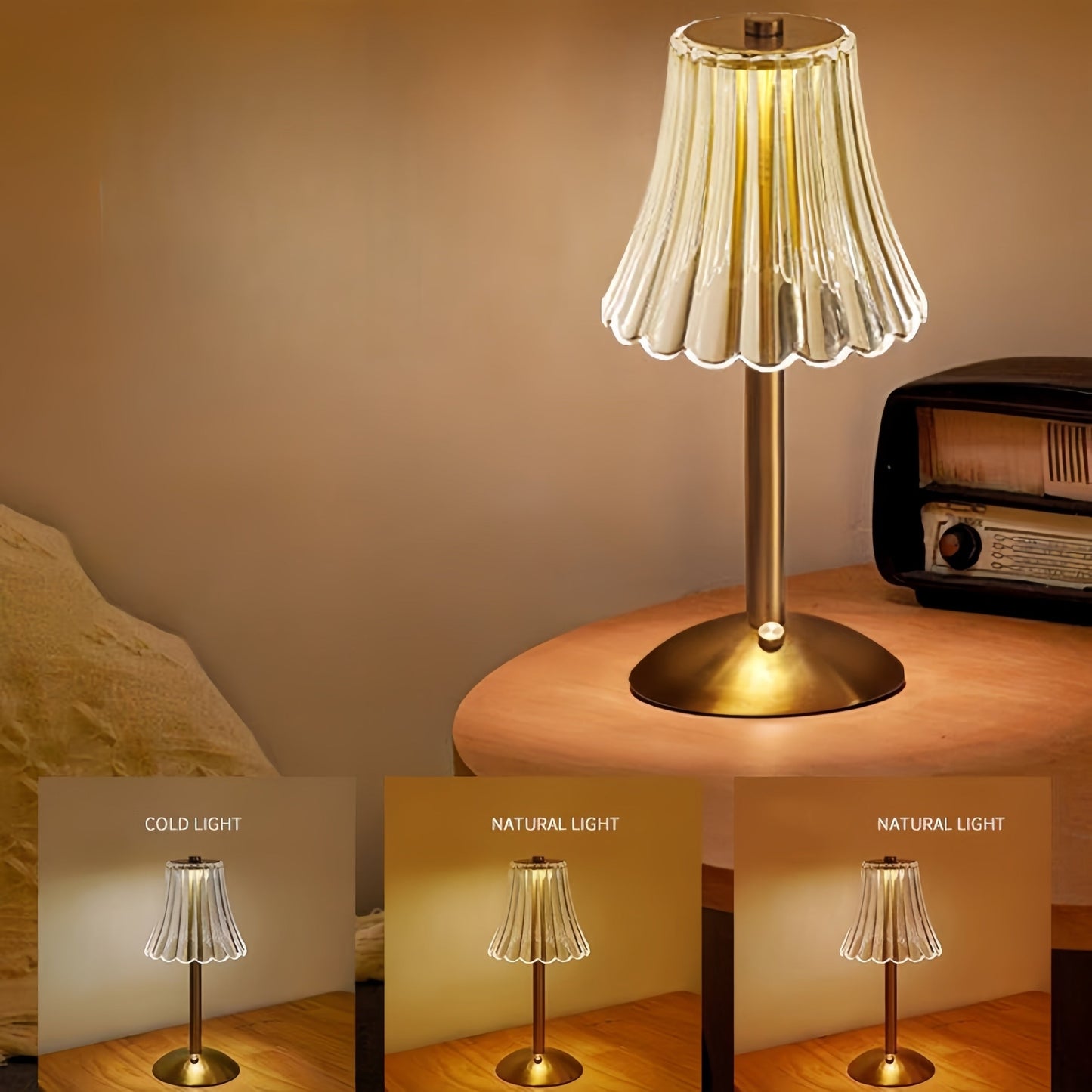 LumiGlow Tafellamp - Draadloze LED Verlichting met Touch
