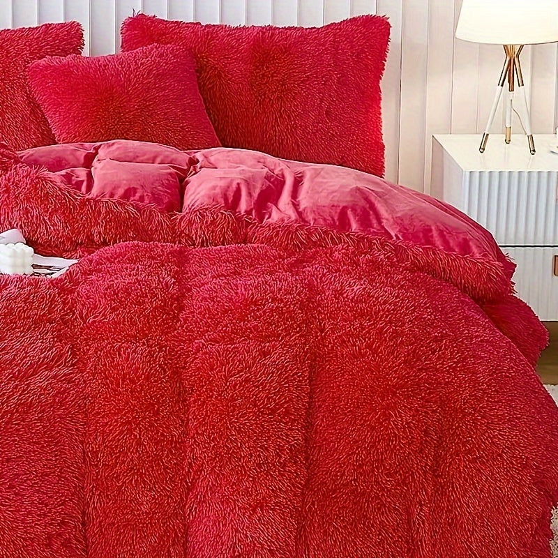 Ultrazachte Pluche Dekbedovertrek Set met Rits - Luxe & Comfort