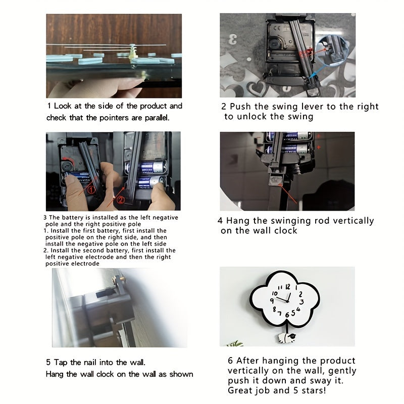 CloudSwing Clock – Schommelend Schaap Wandklok