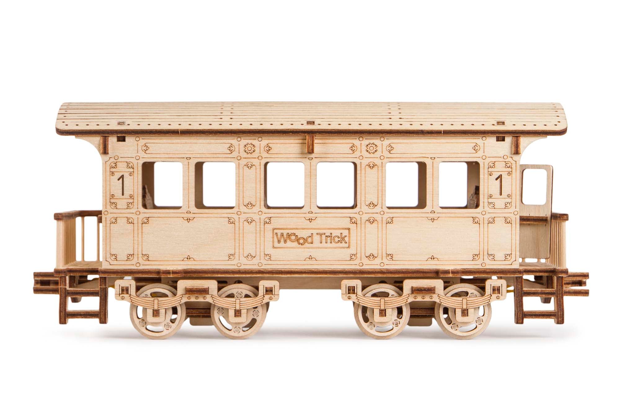 TrainCraft 3D Puzzel - Historische Locomotief met Waggon