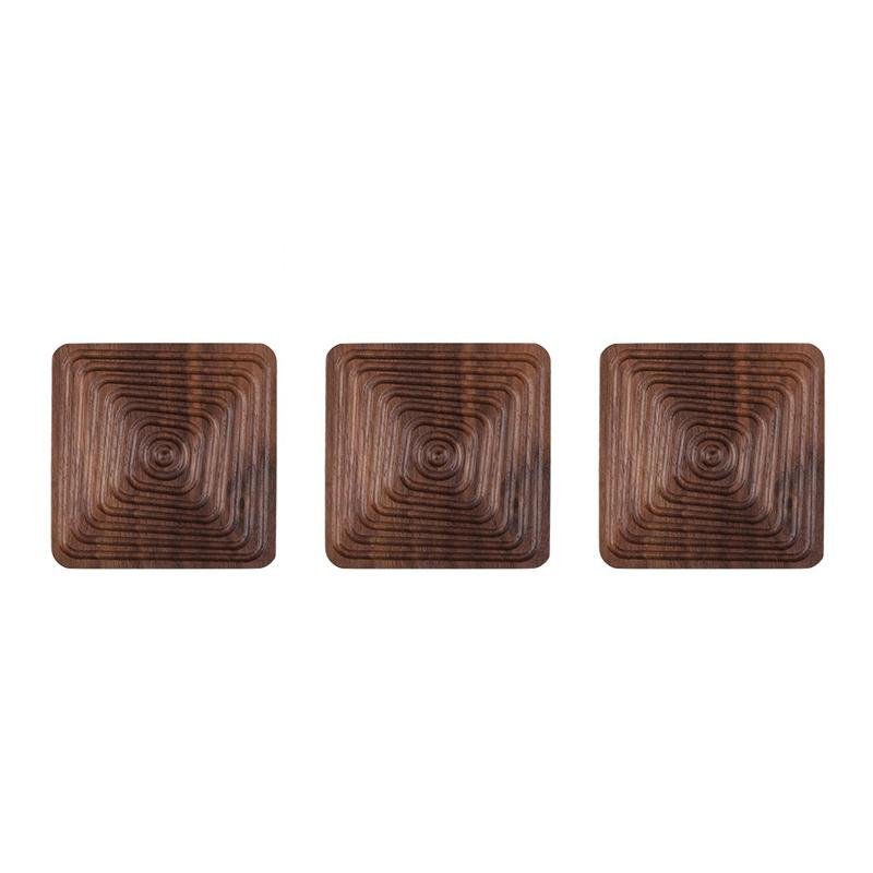 Creative Coasters – Zwart Walnoot in Unieke Vormen