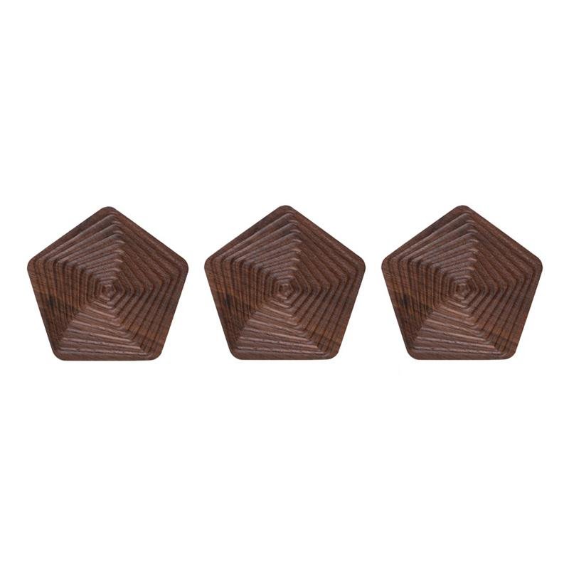 Creative Coasters – Zwart Walnoot in Unieke Vormen