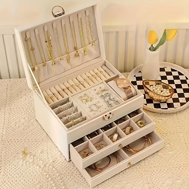 Elegance - Luxe Sieraden Organizer met Hoogwaardig Leer