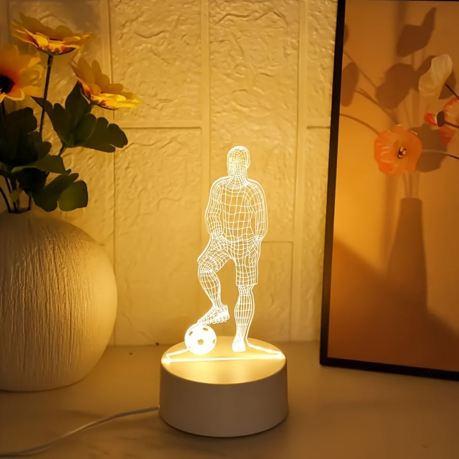 SportGlow Lamp - 3D Voetbal Illusie Tafellamp