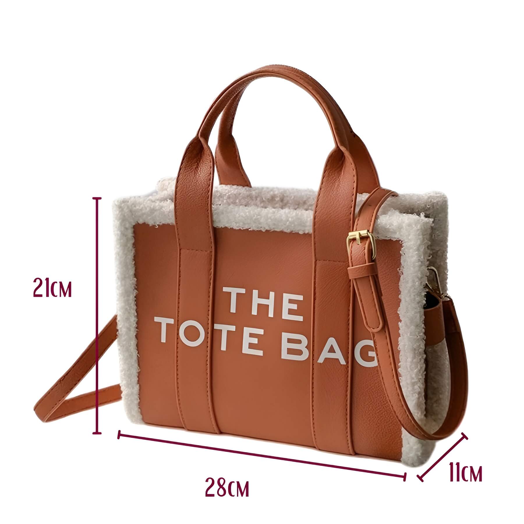 LuxVibe Bag - PU Leren Tas met Faux Bont
