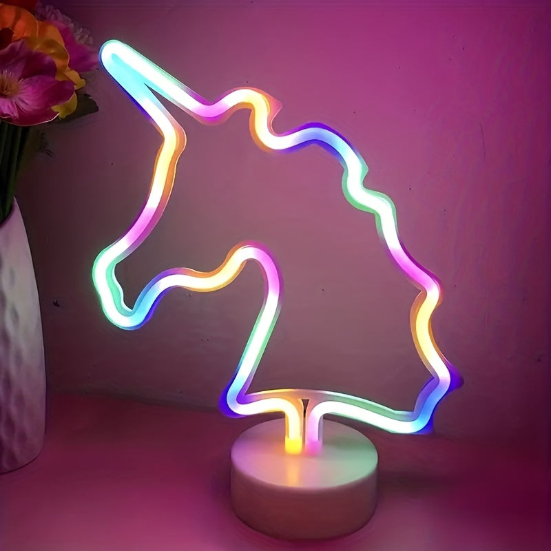 UnicornGlow Lamp - Neon Eenhoorn USB Tafellamp voor Feestdecoratie