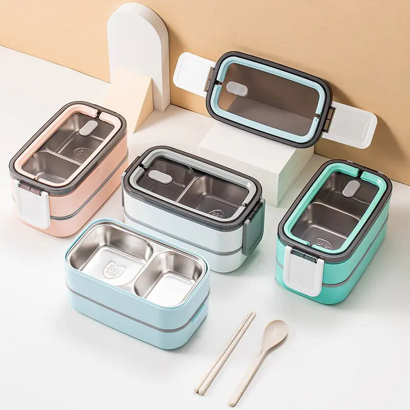 MealMate - Trendy 2-Laagse RVS Lunchbox