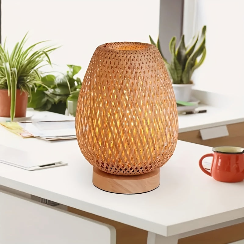BambooGlow – Handgemaakte LED Tafellamp met USB