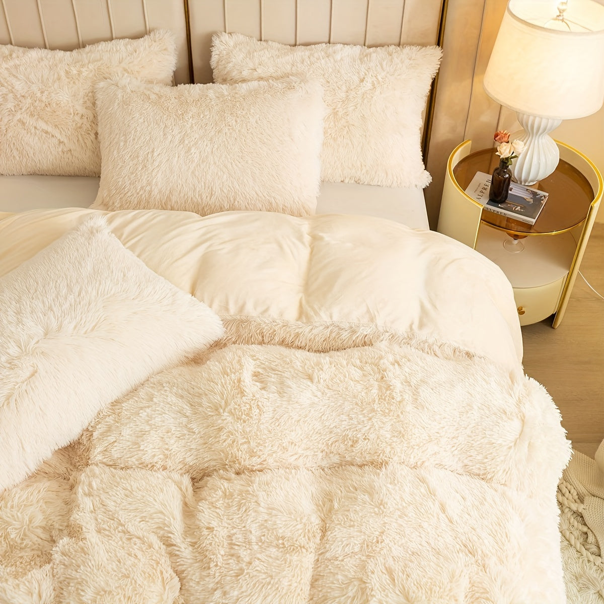 Ultrazachte Pluche Dekbedovertrek Set met Rits - Luxe & Comfort