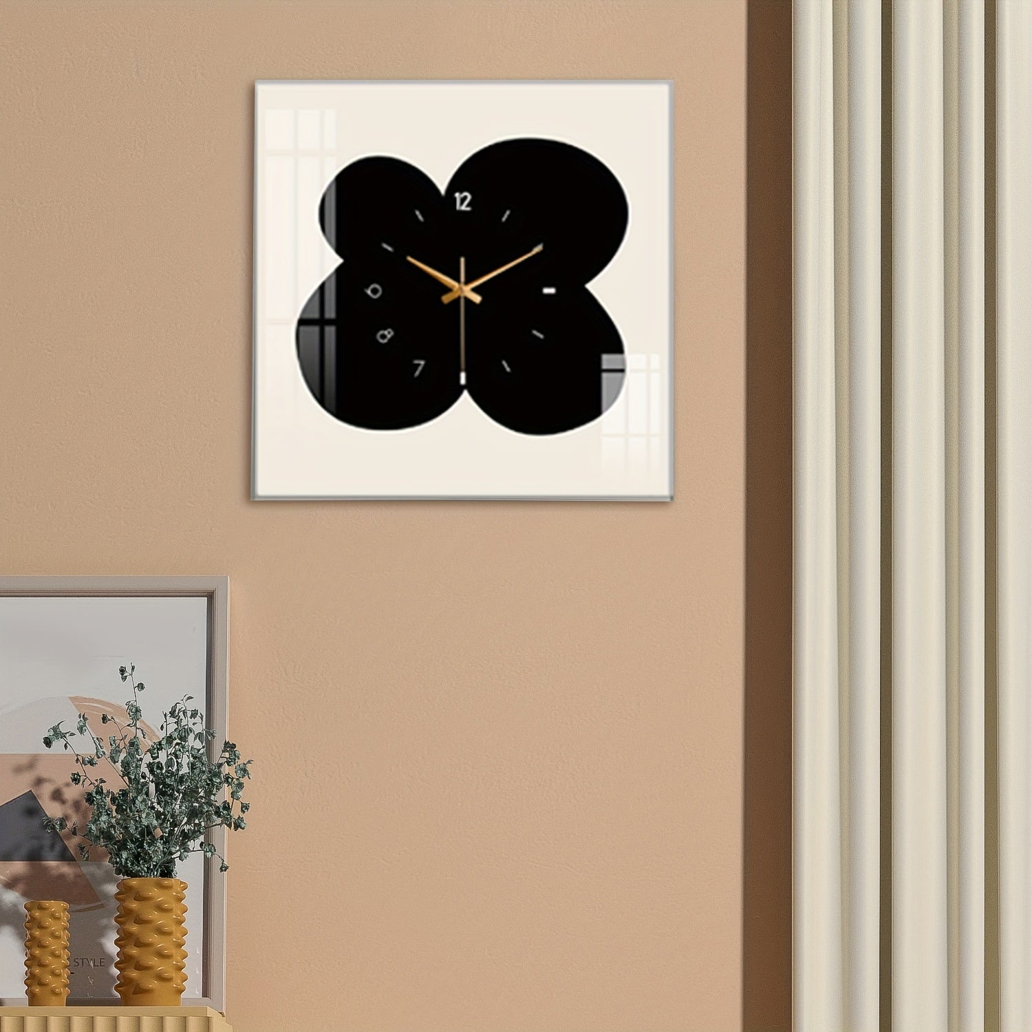 FloralTime Clock - Elegante Wandklok met Bloemen