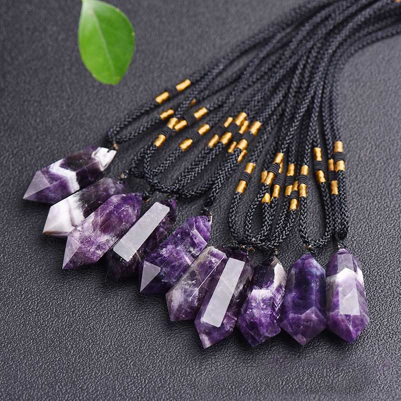 Amethist Healing Crystal Necklace - Lyra Collection