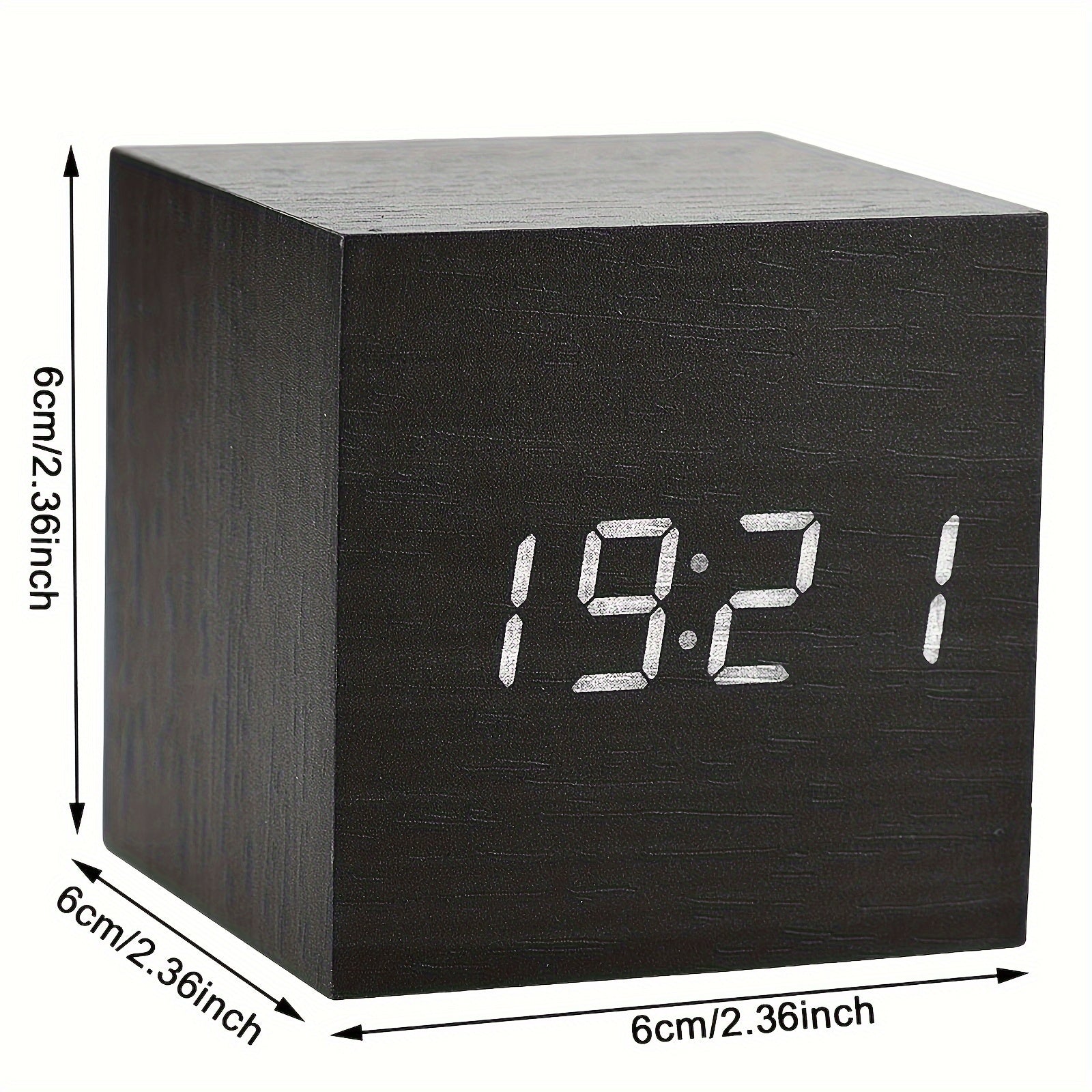 WoodTime Clock – Stijlvolle Houten Wekker met LED Display