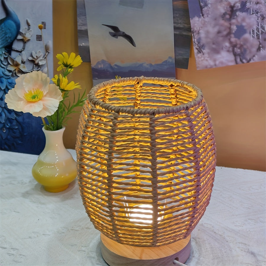 EcoLoom Table Lamp – Handgemaakt Hout met LED