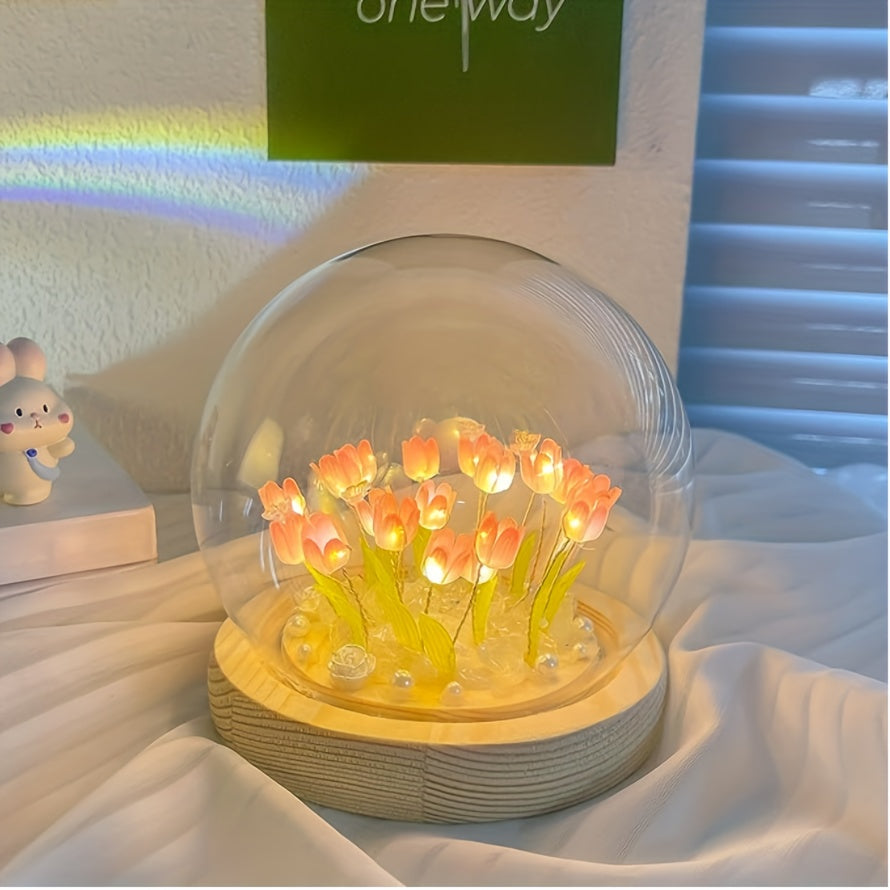 TulipGlow - Unieke DIY Tulpen Tafellamp Decoratie