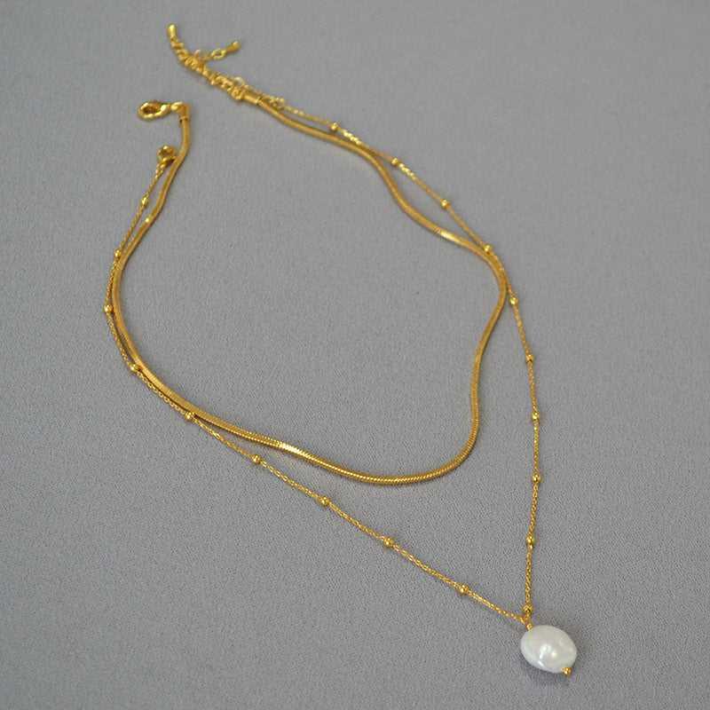 Isaline Necklace - Elegante Barok Parelketting