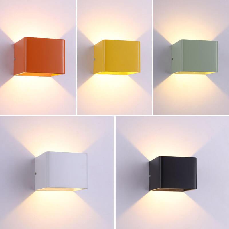 LuminSquare - Vierkante Mini Wandlamp van Aluminium