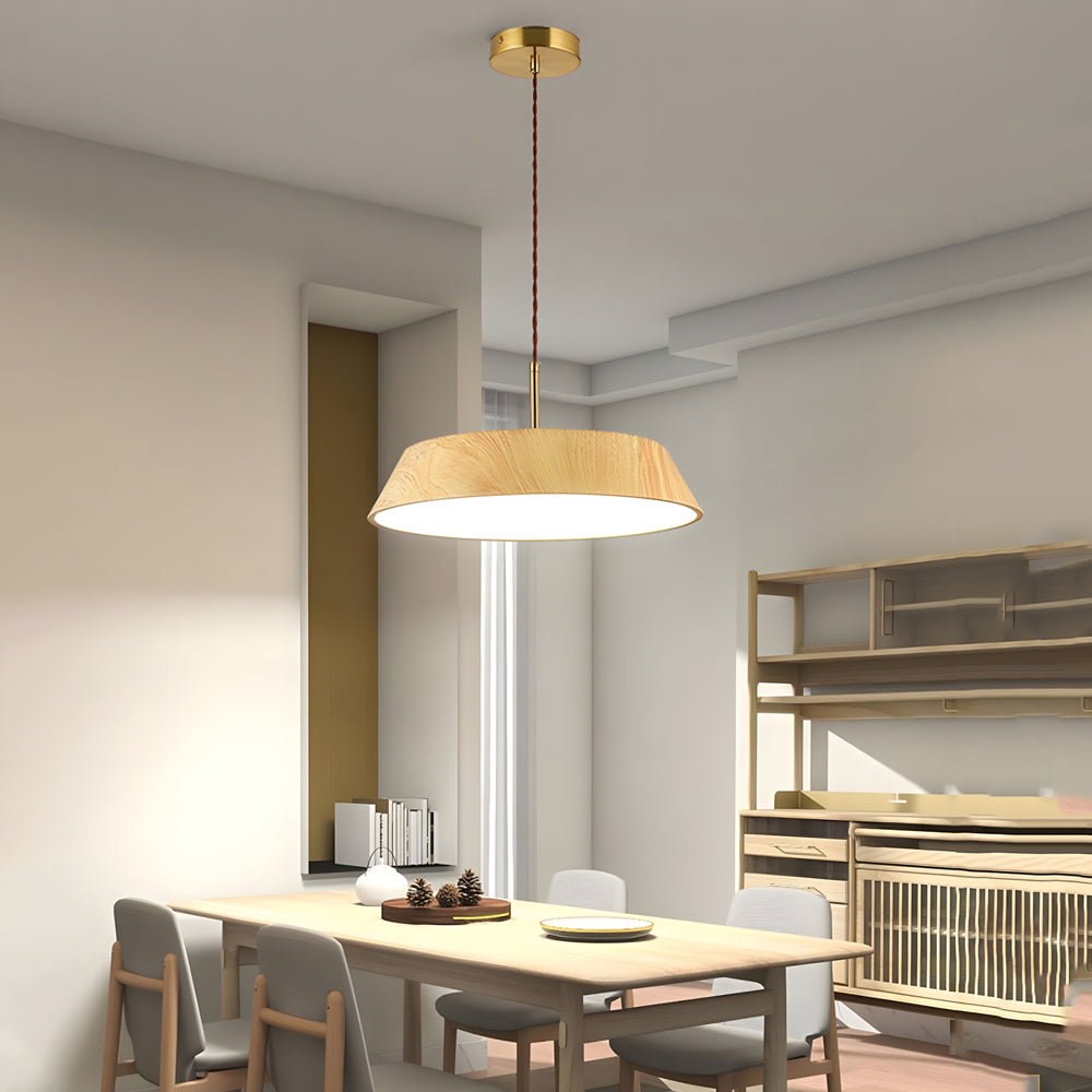 HarmonyGlow Pendant - Luxe Houten LED Hanglamp met Japanse Invloeden