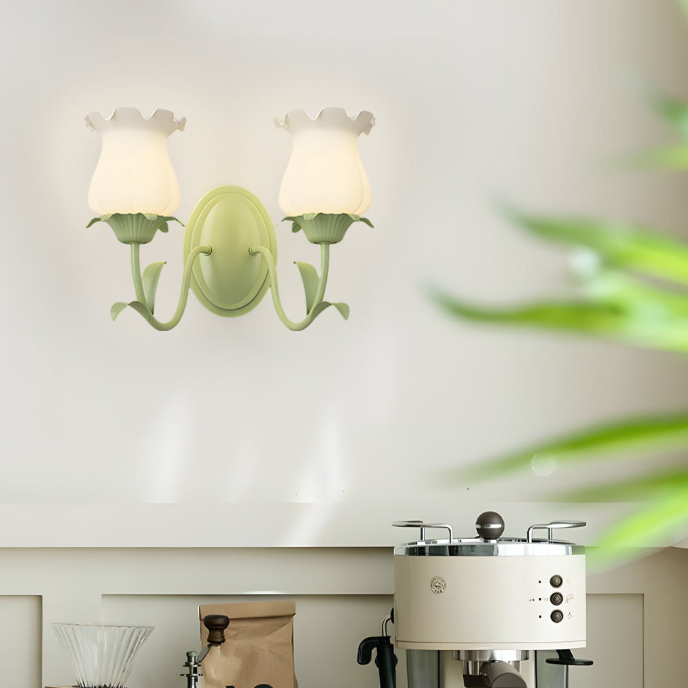 FloraGlow - 3D Glas Bloemenwandlamp voor Sfeerverlichting