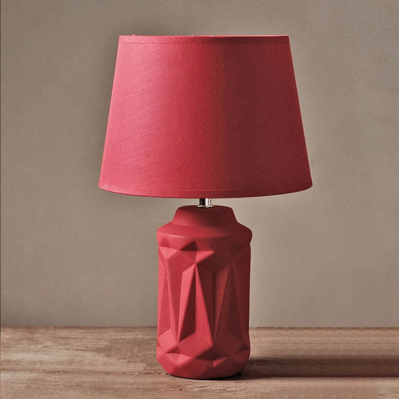 GloedGlow – Elegante Rood Keramische Nachtlamp