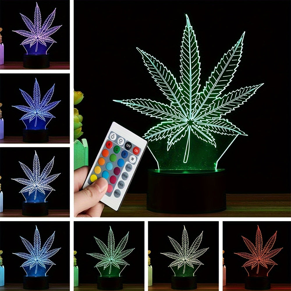 HempGlow - 3D Acryl Tafellamp Nachtverlichting
