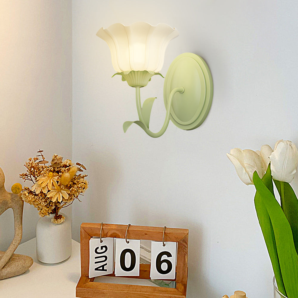 FloraGlow - 3D Glas Bloemenwandlamp voor Sfeerverlichting