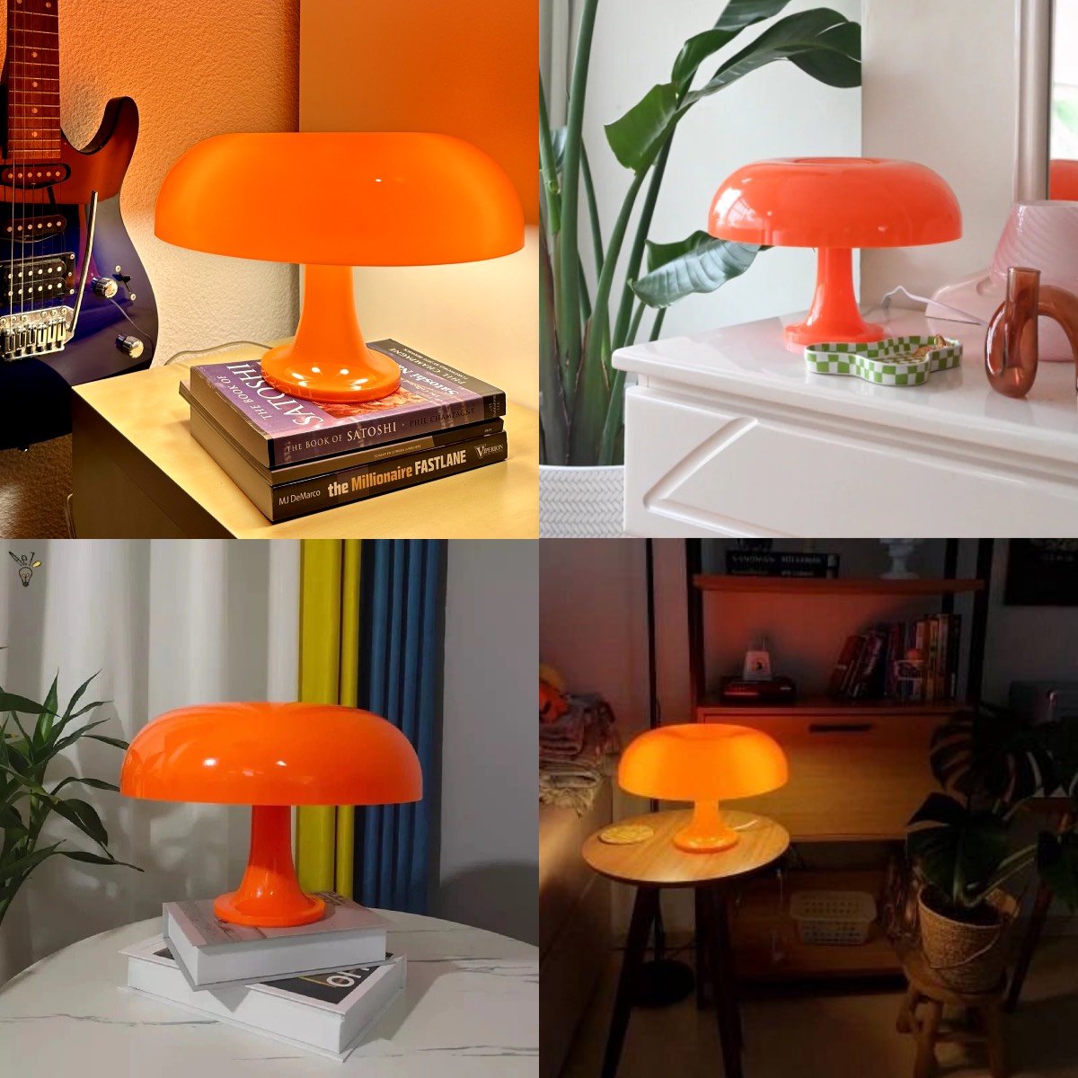ScandiShroom - Retro Bauhaus Oranje LED Lamp