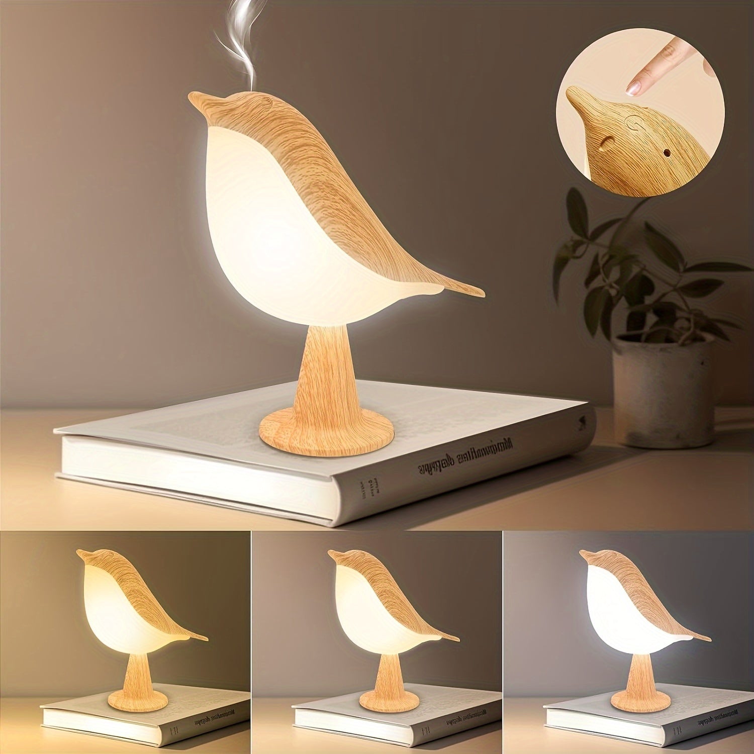 BrightNest - USB LED Vogel Tafellamp met Touch