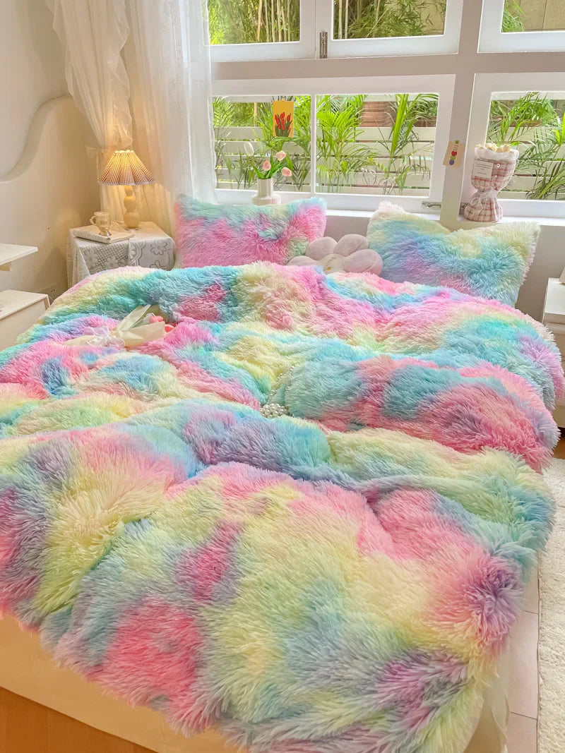 FluffCandy - Luxe Langharig Dekbedovertrek voor Winterse Warmte