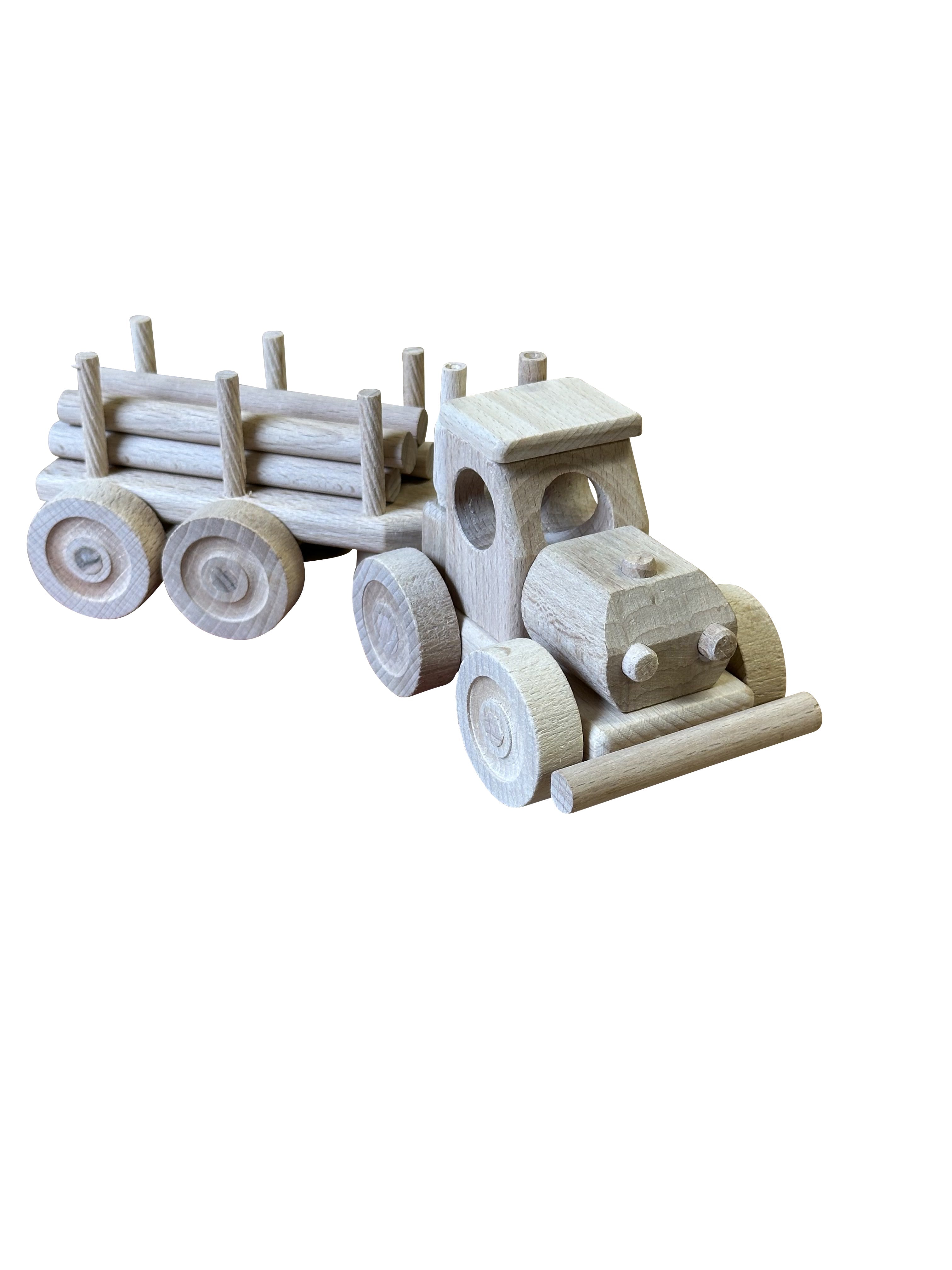 WoodTruck – Houten Speelvrachtwagen met Aanhanger