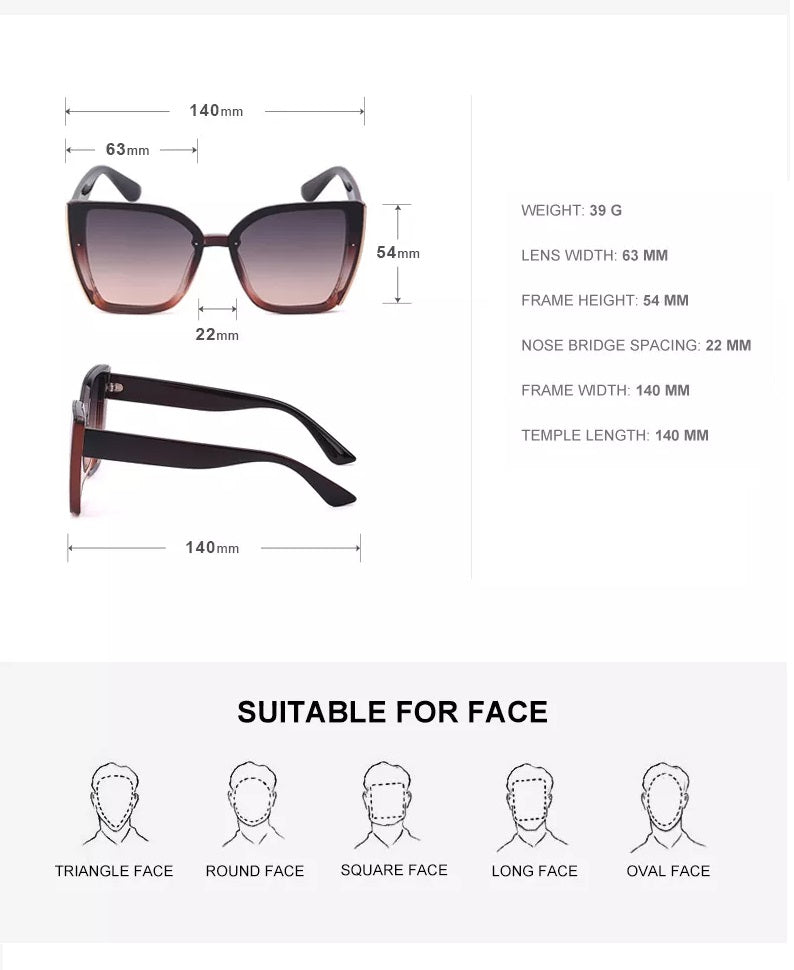 BillieShade - Trendy Vierkante Retro Zonnebril