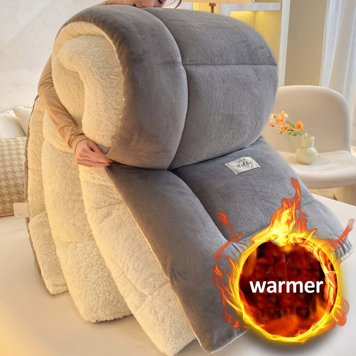 Stijlvol Cabin Sherpa Fleece Dekbed – Ultiem Comfort & Warmte