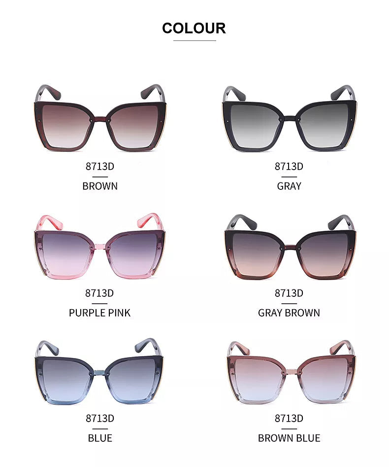 BillieShade - Trendy Vierkante Retro Zonnebril