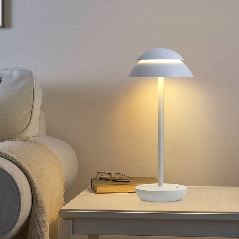 Aurelia Noire - Oplaadbare Draadloze Tafellamp met Ingebouwde LED-verlichting en Batterij