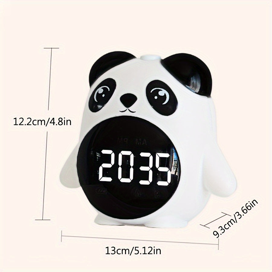 PandaGlow Clock - Schattige Oplaadbare Wekker met Temperatuur