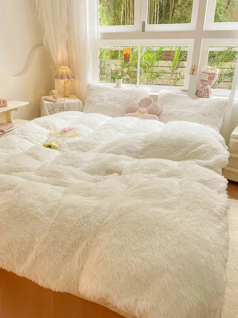 FluffCandy - Luxe Langharig Dekbedovertrek voor Winterse Warmte