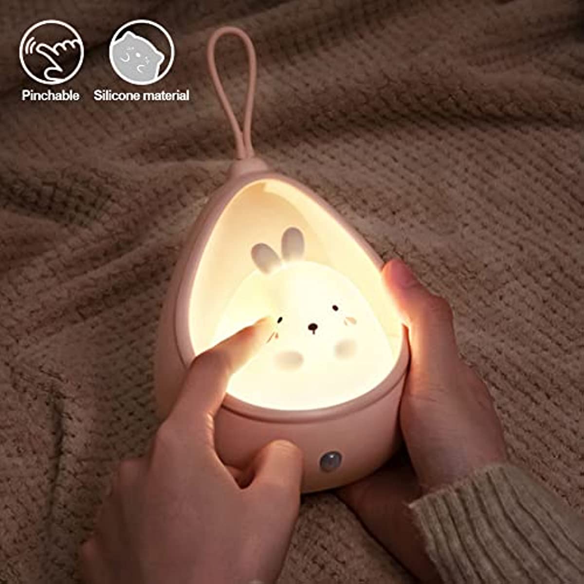 BunnyGlow - Oplaadbare Dieren Nachtlamp met Sensor
