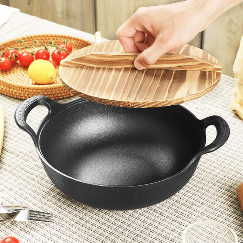 CastePrima Pan - Duurzaam Antiaanbak & Houten Deksel