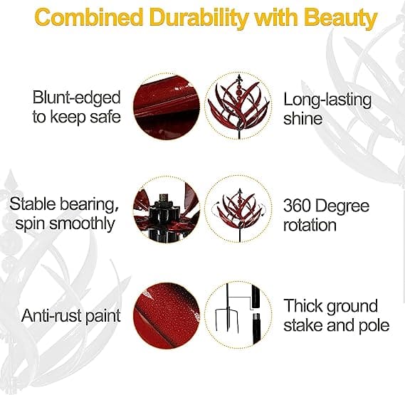 WindTwirl – Modern Tuin Windspinner voor Buiten