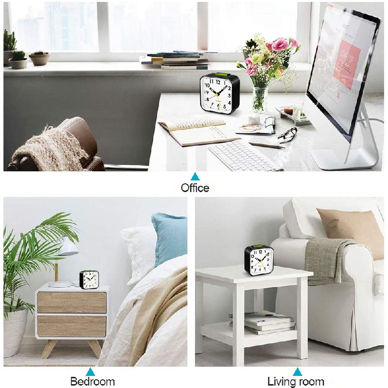 SilentGlow Clock – Minimalistische Analoog Wekker met Snooze