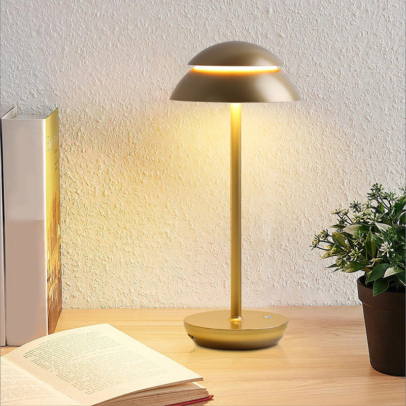 Aurelia Noire - Oplaadbare Draadloze Tafellamp met Ingebouwde LED-verlichting en Batterij