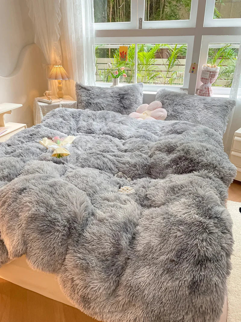 FluffCandy - Luxe Langharig Dekbedovertrek voor Winterse Warmte