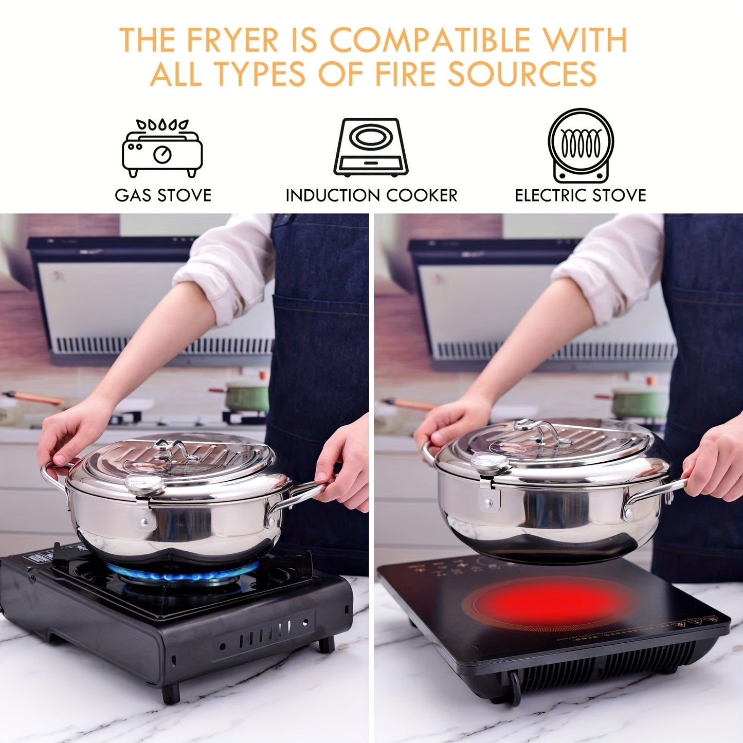 ThermaFryer - Premium Frituurpan met Temperatuurcontrole