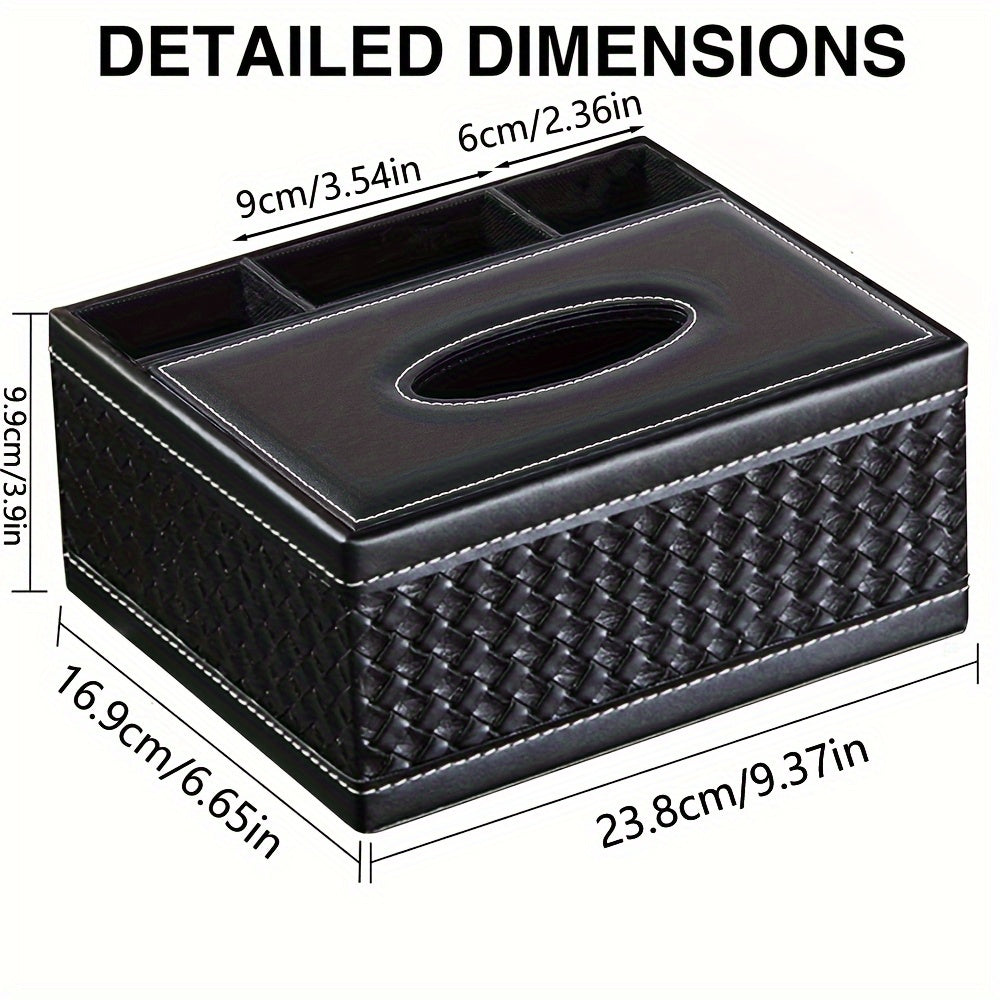 Chic Organizer - Luxe Kunstlederen Opbergdoos met 4 Vakken