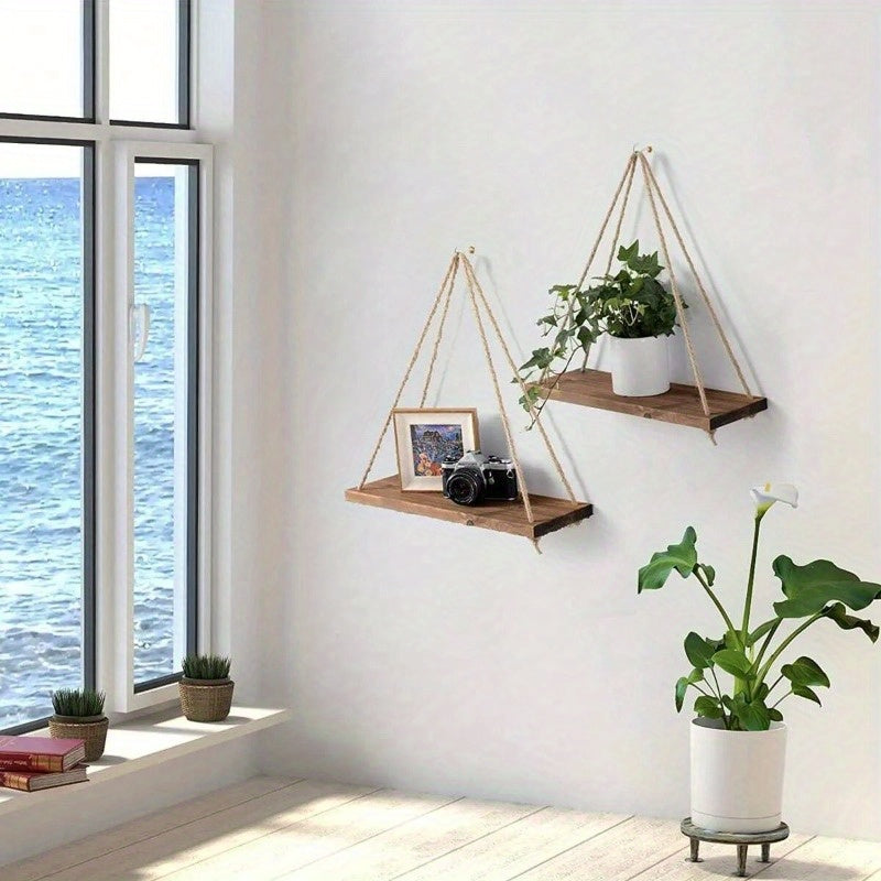 DecoShelf - Elegante Zwevende Plank met Verstelbaar Touw