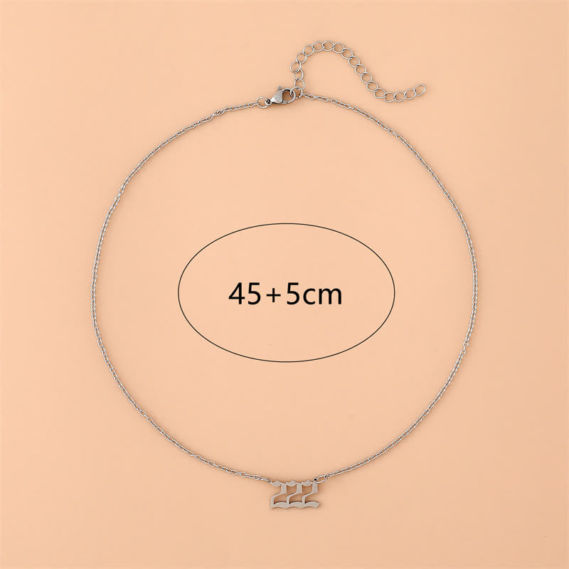 Celestia Roestvrij Stalen Engelengetallen Halsketting - Een Bijzonder Sieraad voor Spirituele Verbinding