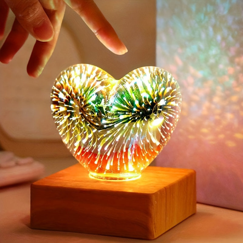 LoveLight Lamp - 3D LED Nachtlamp Hartvuurwerk