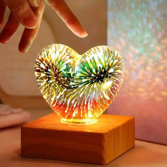 HeartGlow - 3D Hart LED Nachtlamp - USB Verlichting
