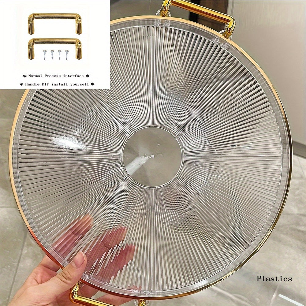 Gilded Elegance – Luxe Serveerschaal met Gouden Handgrepen